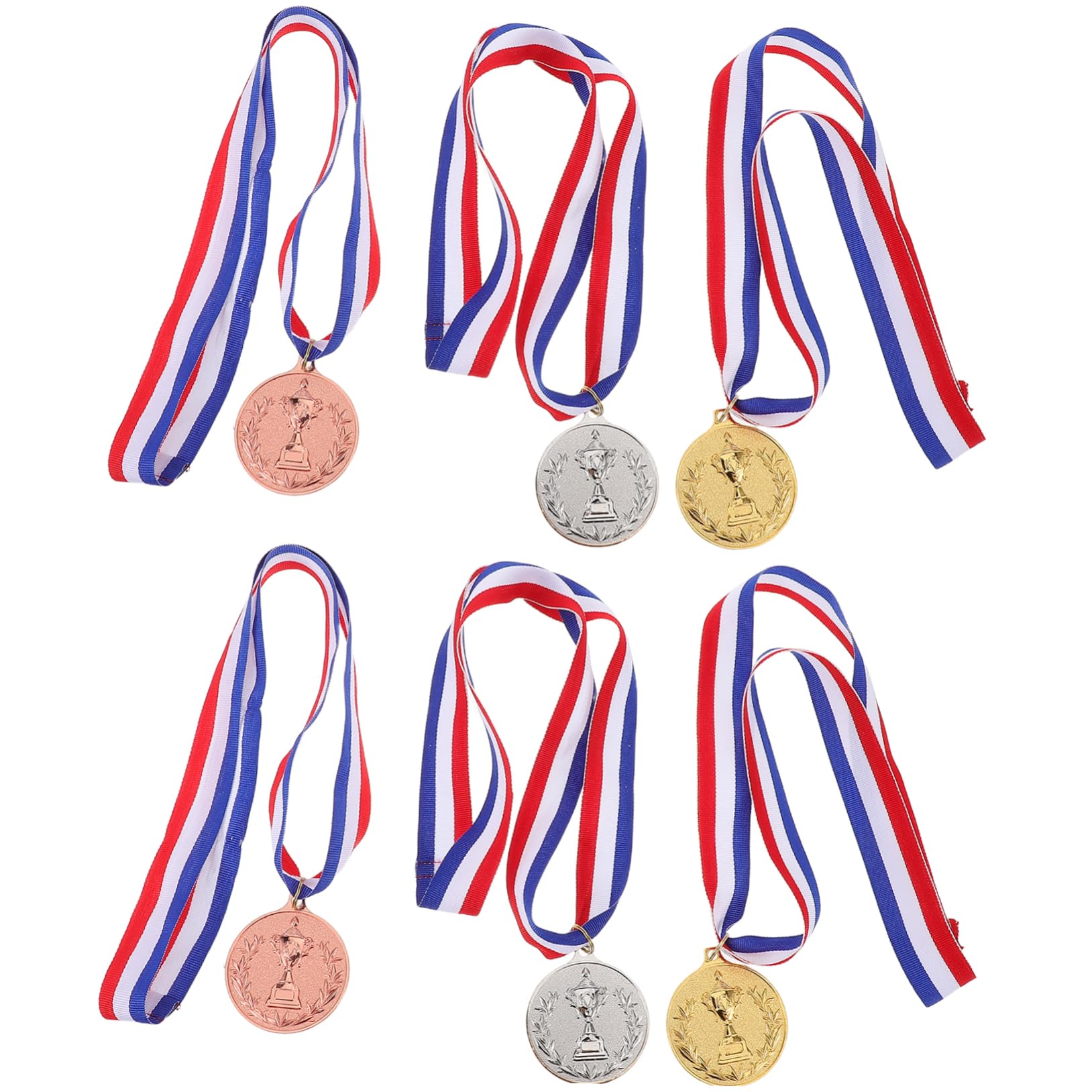 Mikinona Medallas de Premio Oro Plata Bronce, 12 Piezas de Aleación