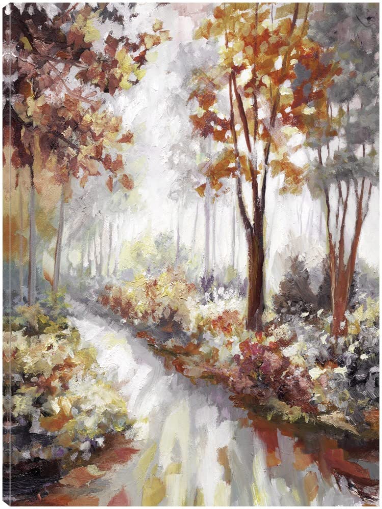 Fine Art Canvas Woodland Glen Canvas Wall Decor by Artist Nan for Living Room Bedroom Bathroom Kitchen Office