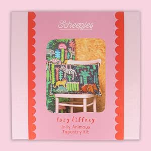 Scheepjes Lucy Tiffney Jolly Animals Tapestry Kit, 40 × 60 cm