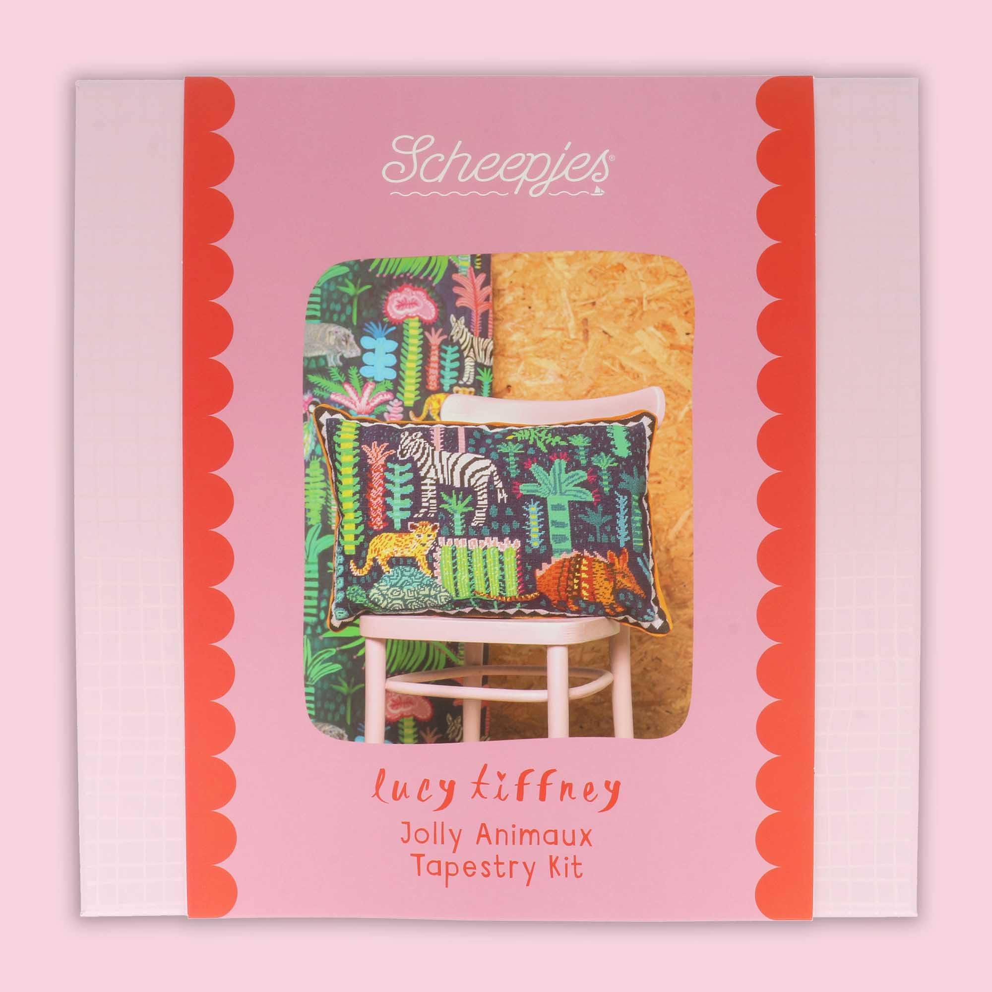 Kit Tapisserie Jolly Animaux Scheepjes pour broderie murale facile