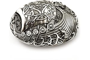 Viking Warship Longship Extra Large Statement Western Belt Buckle