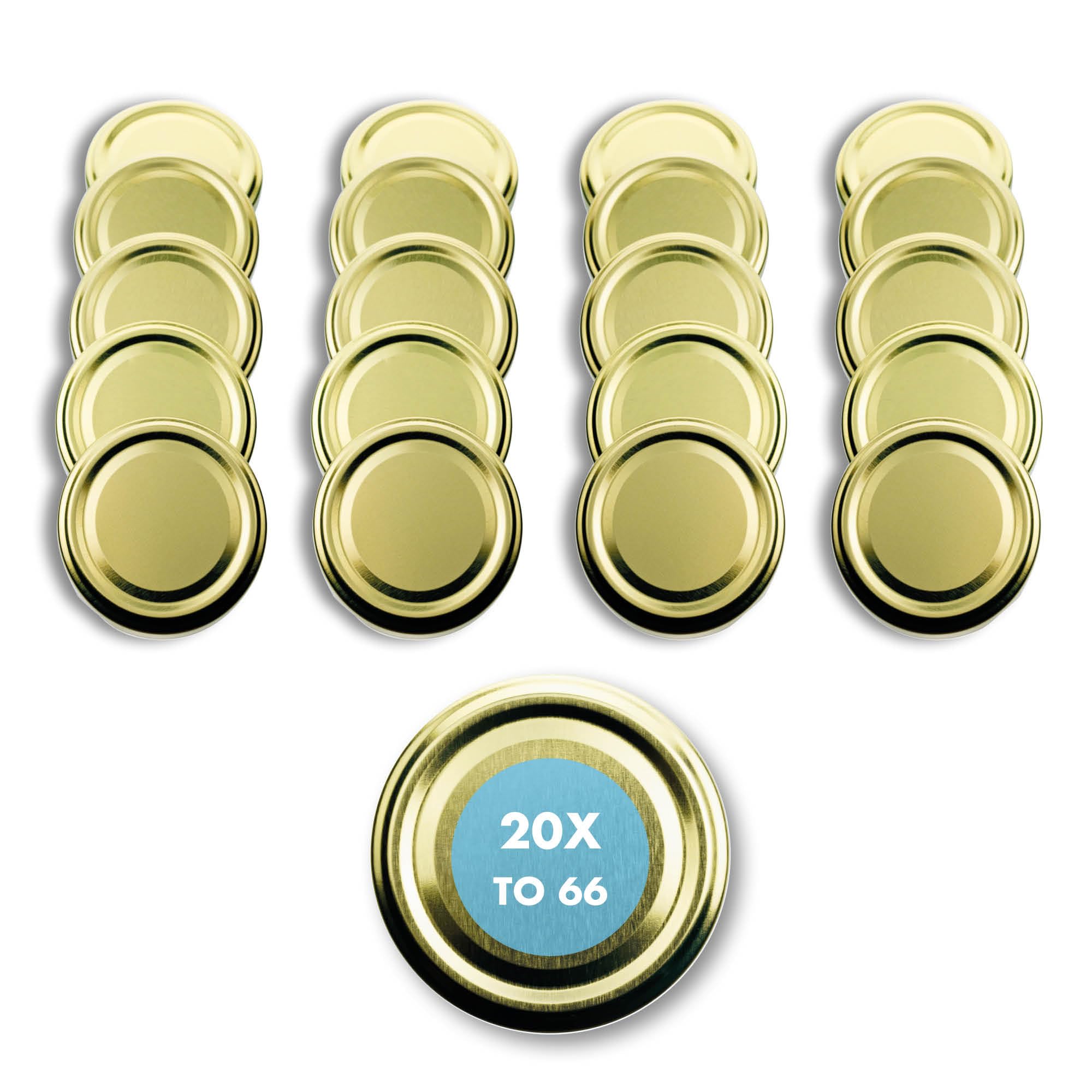 Lot De 48 Couvercles à Visser Pour Bocaux TO-66 - Blanc, Compatible Avec Pots De 70/125/167 Ml - 7