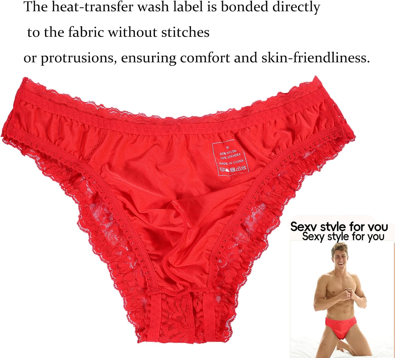 Lace Sexy Underwear For Men Mens Sexy Underwear Lingerie Mens G Strings & Thongs Underwear - Image 5