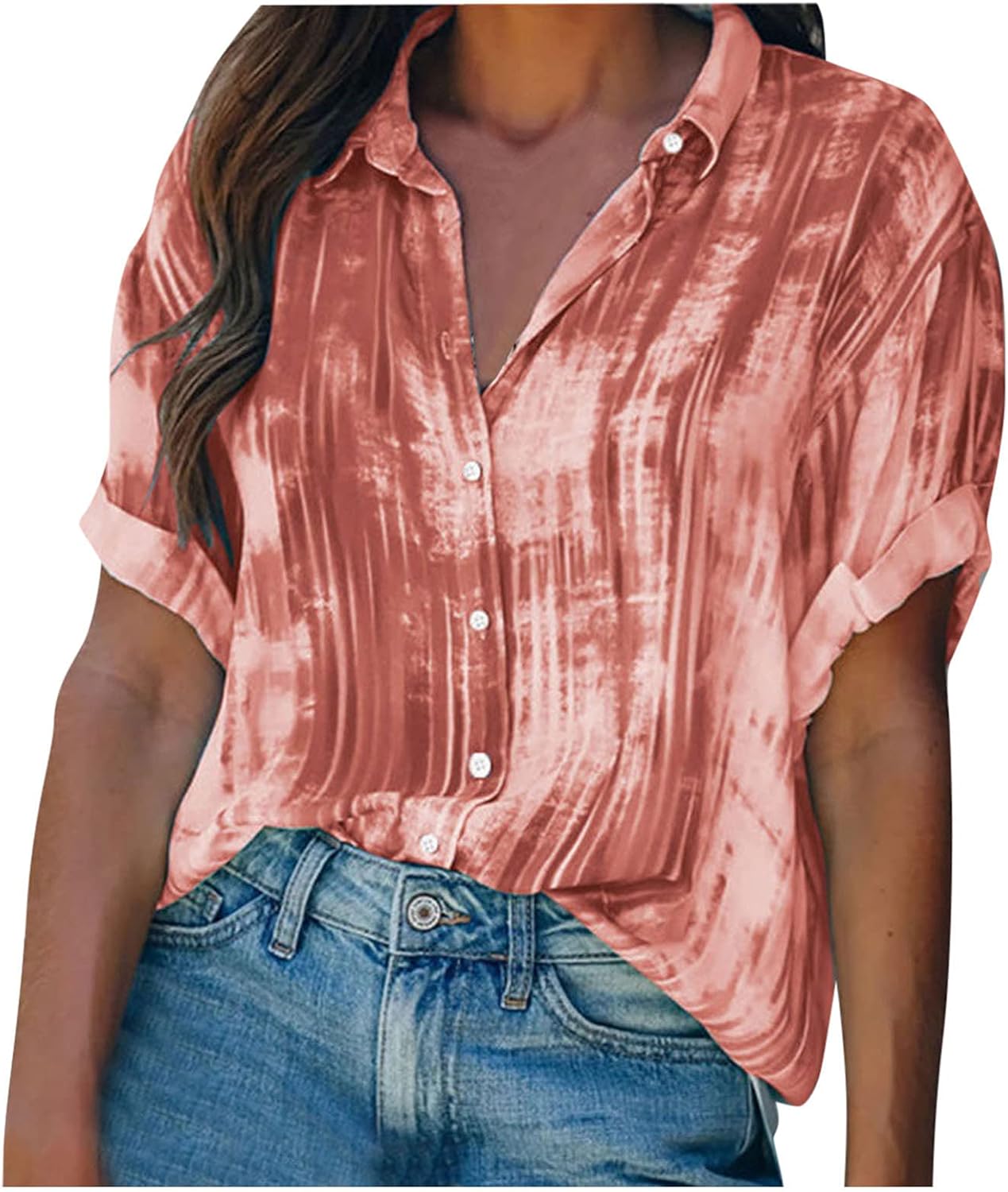 Suncih Womens V Neck Short Sleeve T Shirts Loose Casual Tops Short Sleeve Rompers for Women : Beauty & Personal Care