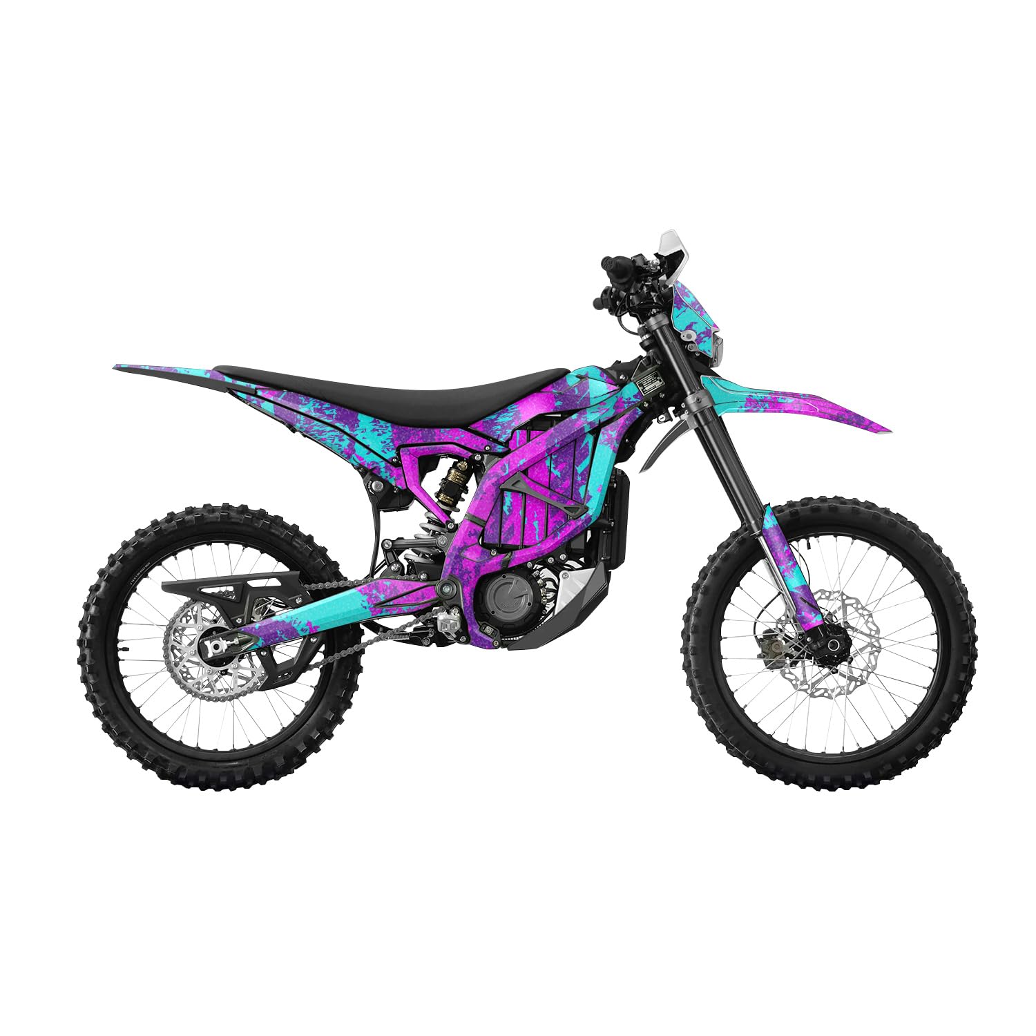 Glossy Glitter Surron Ultra Bee Graphics Kit Wrap - Grunge Purple - Sur-Ron Skin - Premium 3M Vinyl Protective Wrap Decal Cover - Easy to Apply | Crafted in The USA by MightySkins
