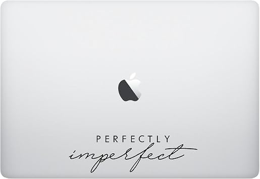 Laptop Sticker Decal - Perfectly Imperfect - Matte Black Skins Stickers