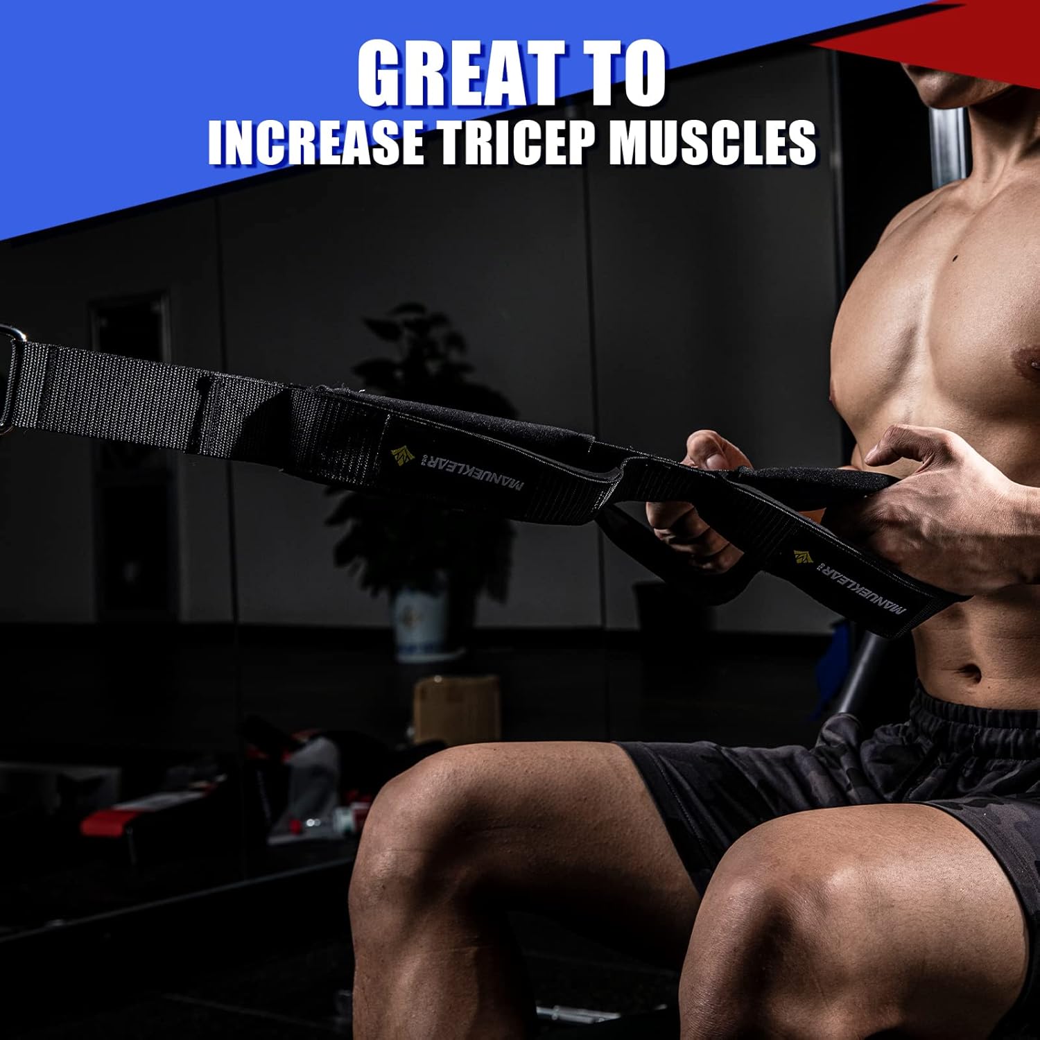 M MANUEKLEAR Tricep Rope Cable Attachment Handles, Greater Range of Motion, Tricep Pull Down Rope for Push Downs, Crunches, Facepulls for Professional Gym… (Black(2 Sets of Handles)) : Sports & Outdoors