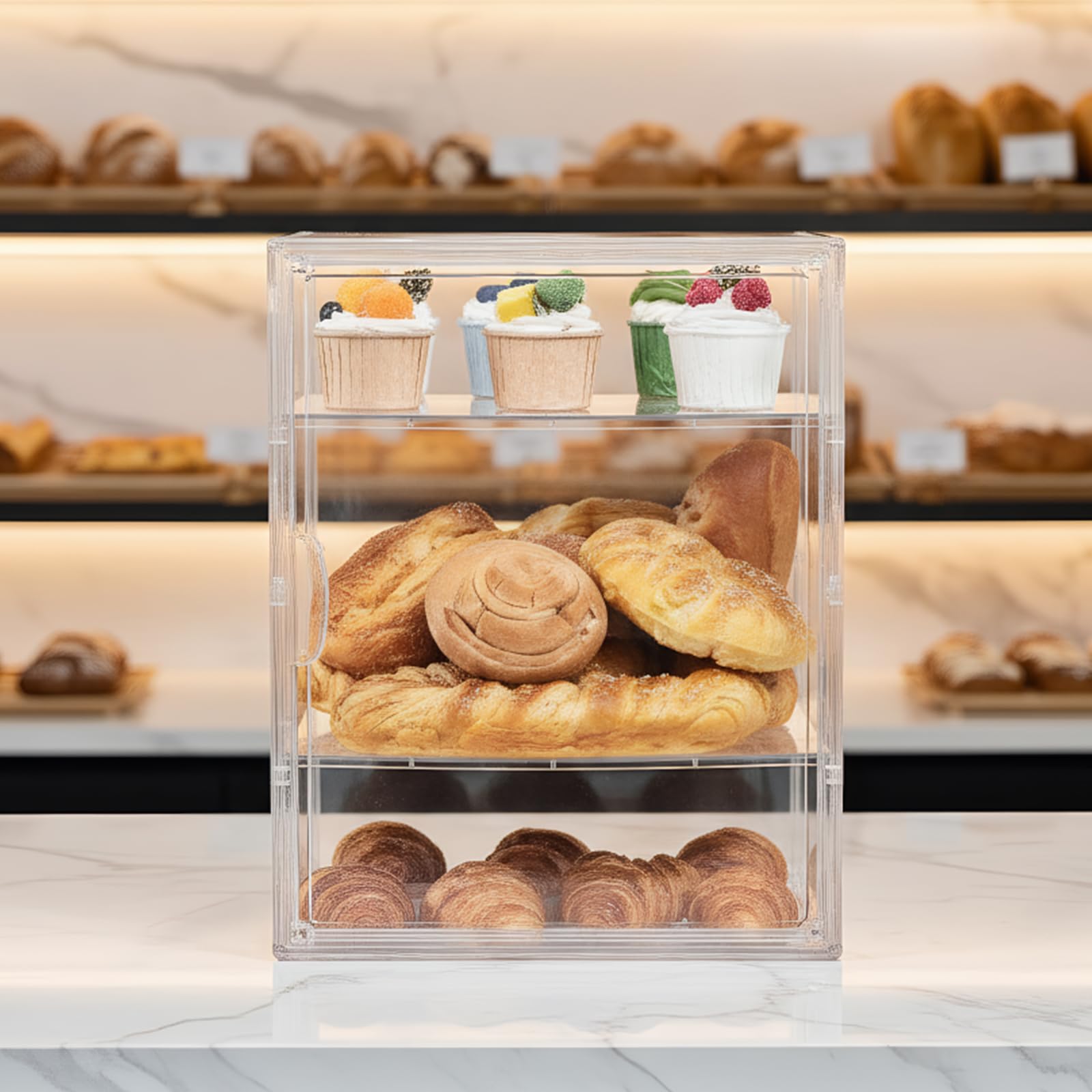 Transparent Makeup Organiser Stackable Acrylic Storage Box Drawers (2