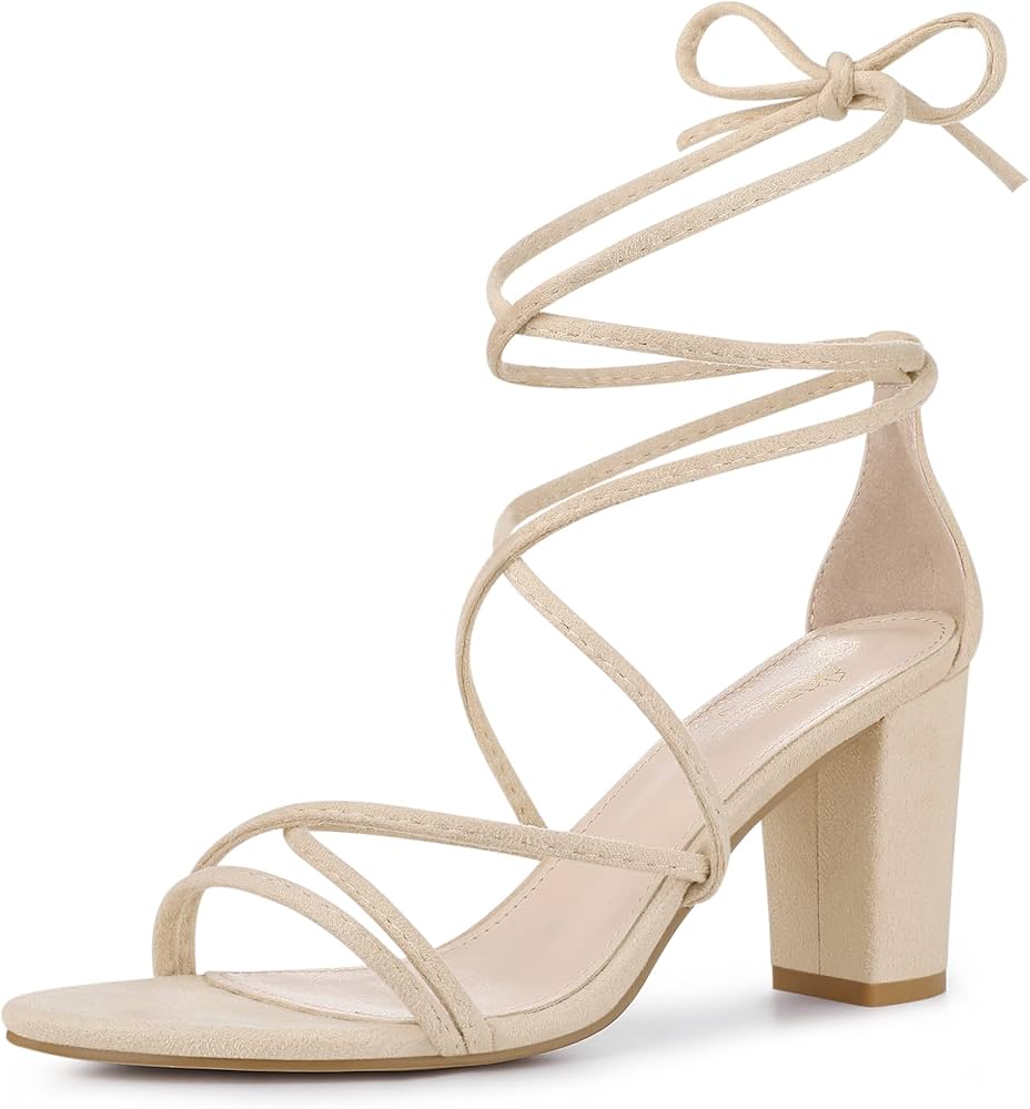 strappy lace up shoes