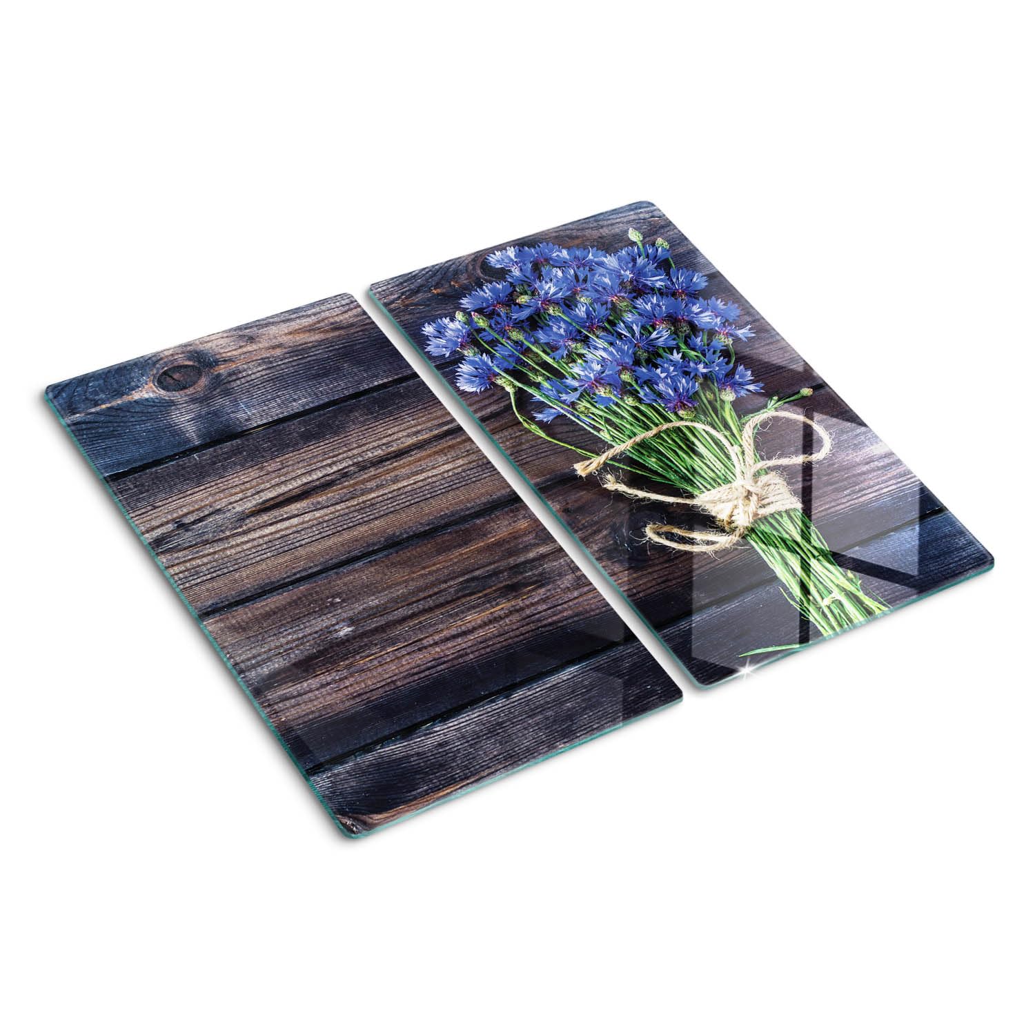 Planche à découper verre trempé 2x30x52 cm avec pieds antidérapants