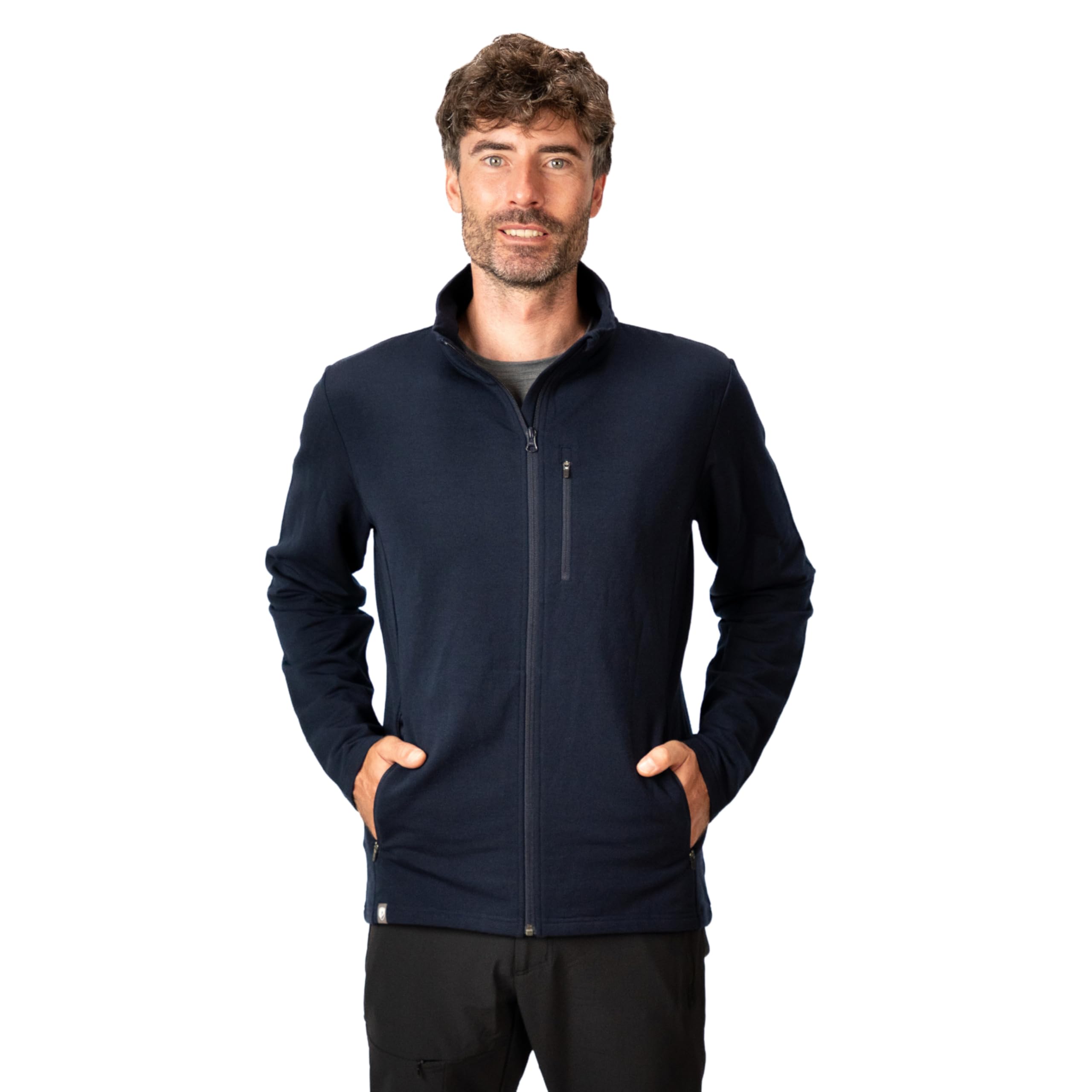 ALPIN LOACKER Merino Jacke Herren I Merinowolle Baselayer für Outdoor Sport und Freizeit I Wolljacke und Ski Midlayer