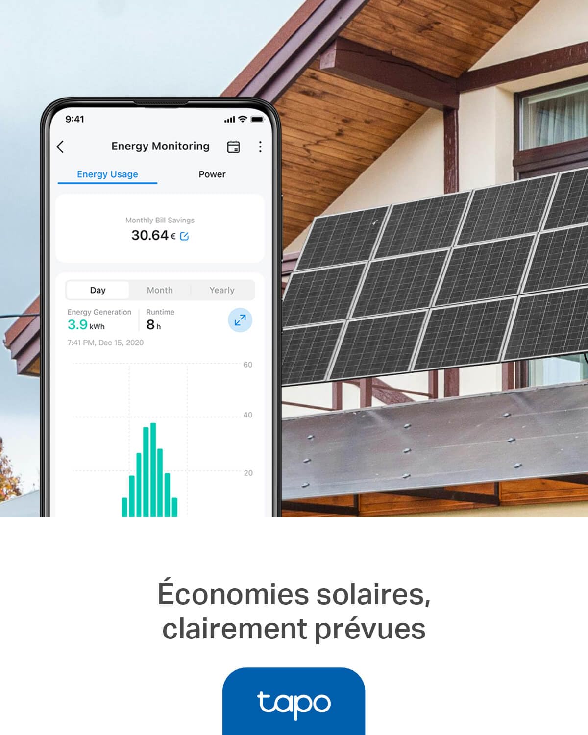 Tapo Prise Connectée Extérieure WiFi Matter, Prise Programmable Extérieure 16A IP54 Étanche, Suivi Consommation Énergie, Commande Vocale/à Distance, Compatible Home Kit, Alexa, Google Home Tapo P410M