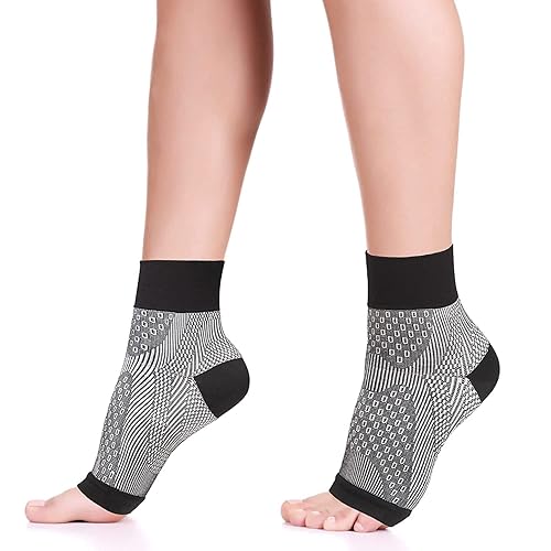 Miniatura 1 de Calcetines de compresión para fascitis plantar para mujeres y hombres la mejor manga de compresión de tobillo proporciona soporte para el arco y
