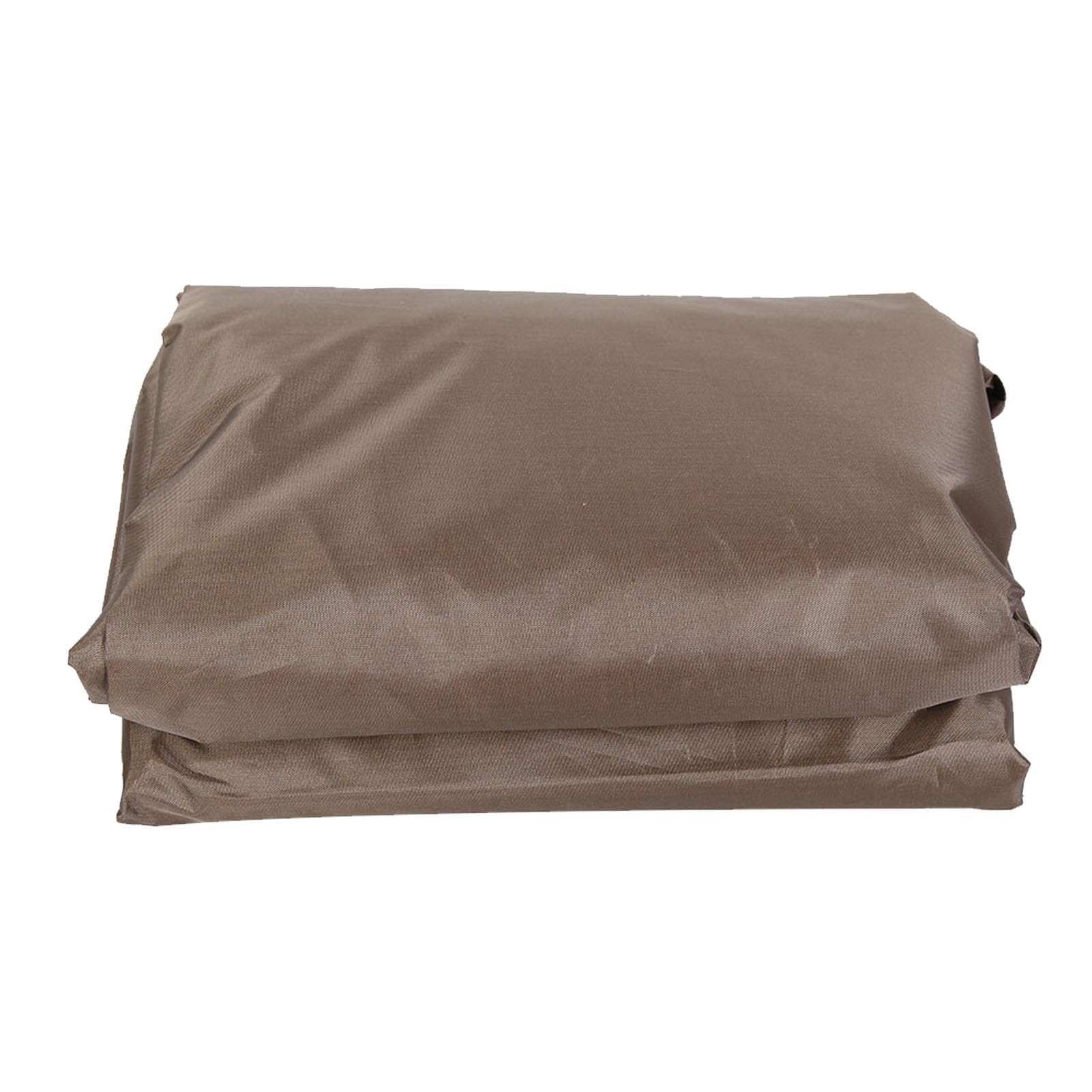 TOPINCN Waterproof Polyester Square Hot Tub Cover Outdoor Spa Covers Square Hot Tub Cover Hot Tub Outdoor Cover Hot Tub Cover Protector (Coffee)