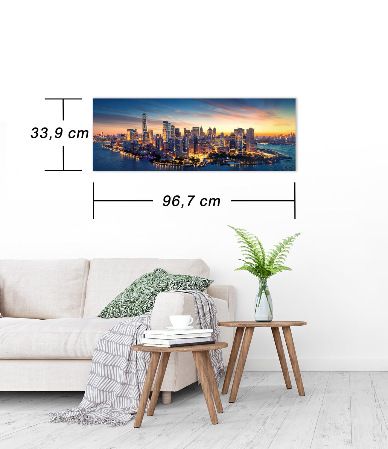Ulmer Puzzleschmiede - Puzzle panoramico da 1000 pezzi "New York City Skyline" – Puzzle USA con New York all'alba
