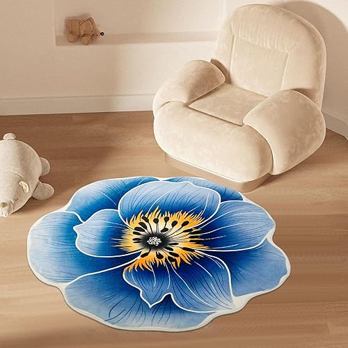 Miniatura 7 de Alfombra de flores para dormitorio, cocina, baño, entrada, habitación de los niños, alfombra antideslizante para baño, alfombra de área de flores,