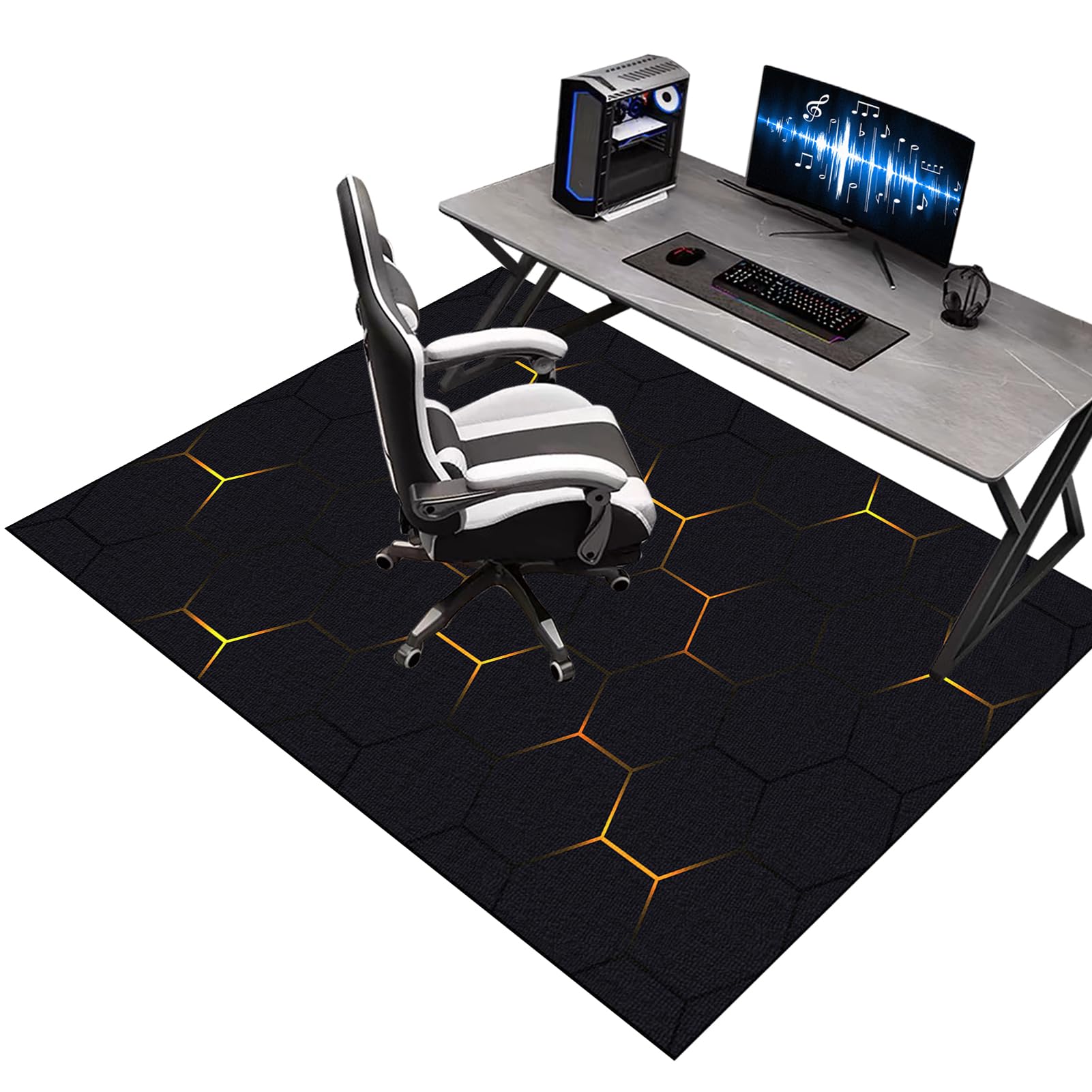 Office Gaming Chair Mat for Carpet, Office Chair Mats for Carpeted and Hardwood Floor, Heavy Duty Floor Protectors for Rolling Chairs, Desk Chair Mat for Carpeted Floors, Protector Rug 70 x 130 cm