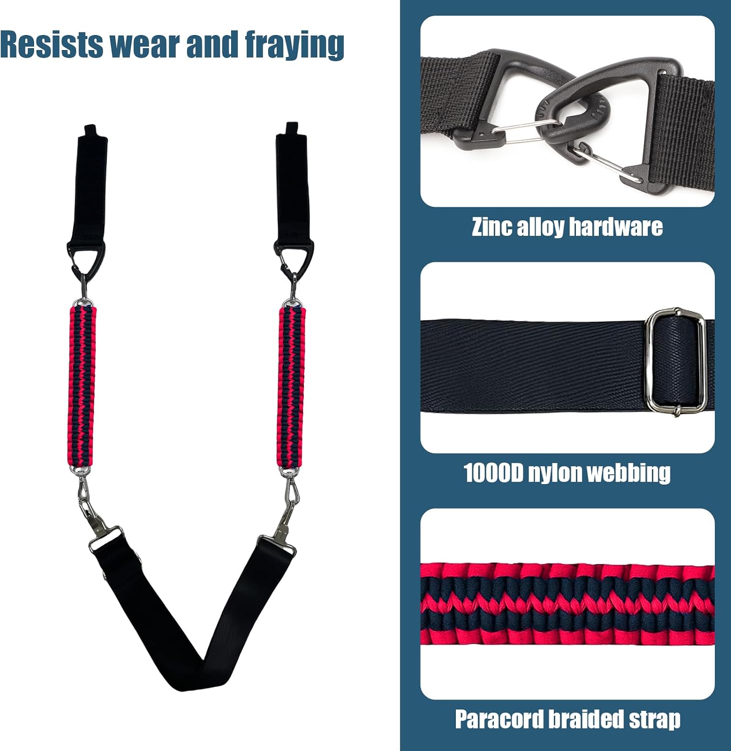 Adjustable Wheelchair Footrest Strap with Buckles - Universal Foot Sling & Woven Tape Support for Elderly, Injured Disabled, Helps Maintain Stable and Comfortable Leg Positioning (Red)