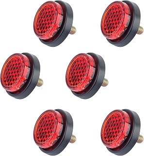 6PCS Reflective Motorcycle License Plate Frame Bolts & Nuts,M5 Car Tag Screws for License Plate,Universal Motorcycle Accessories License Plate Fasteners for Motorcycle Bicycle Car (Red)