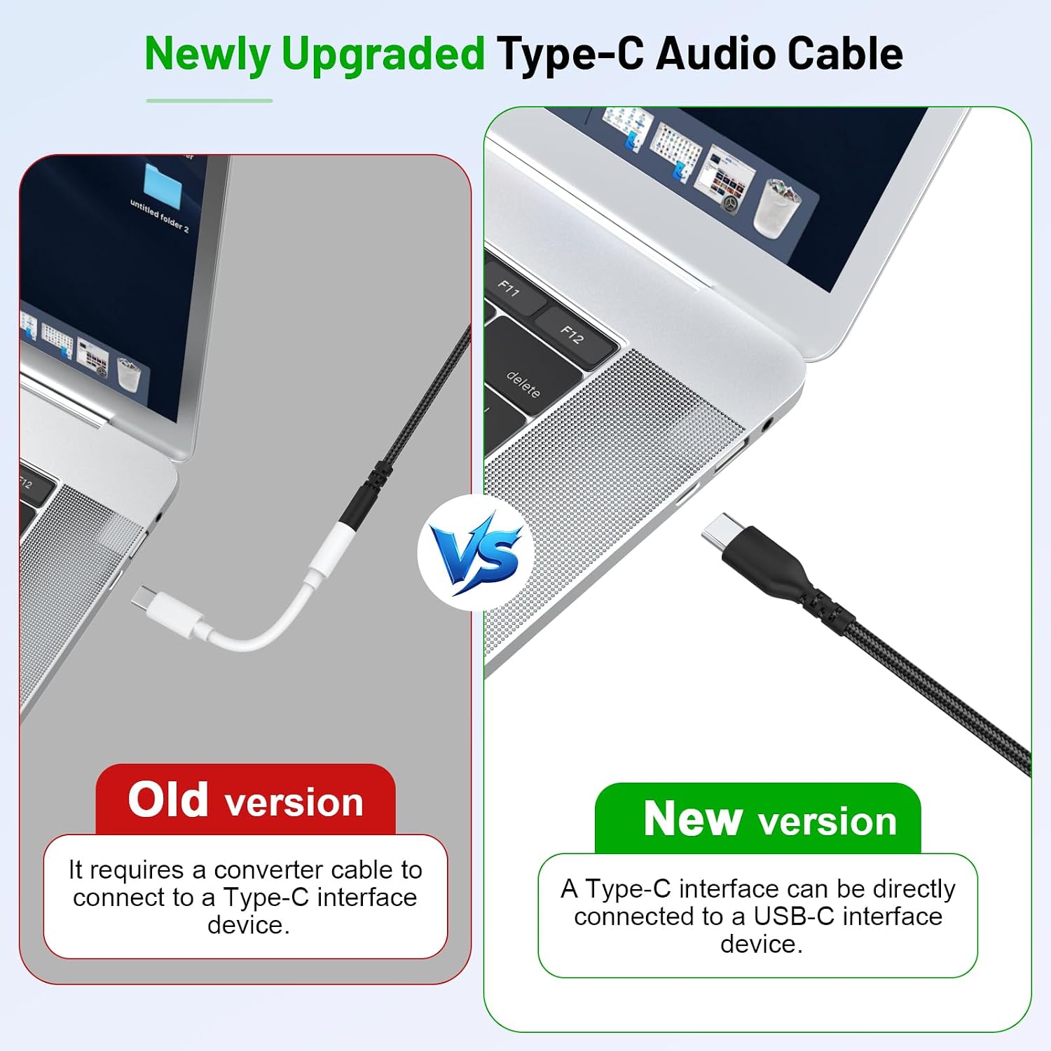 Saipomor USB C to 3.5mm Gaming Audio Cable + Detachable Microphone Kit for HyperX Cloud Alpha Headset, Compatible with Kingston HyperX Headphones, 6.6FT Replacement Cord Set image 4