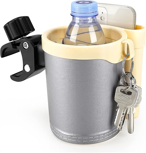 Miniatura 10 de Accmor Portavasos para cochecito con soporte para llaves de teléfono, portavasos universal 3 en 1, soporte para botellas de bebidas para cochecito,