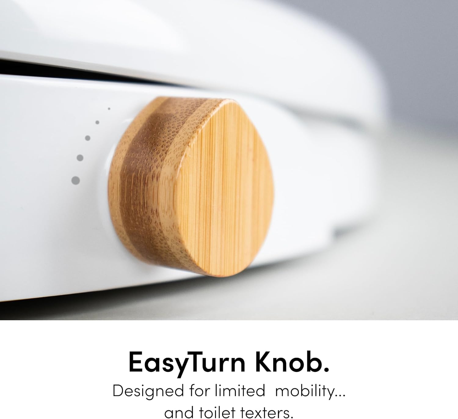 TUSHY Oasis Non-Electric Warm Water Bidet Seat (Round) | Self-Cleaning Dual Nozzles, Adjustable Temp & Pressure | 10-Min DIY Install, Soft-Close Lid, Sleek Design, Spa-Like Comfort, Platinum Knob