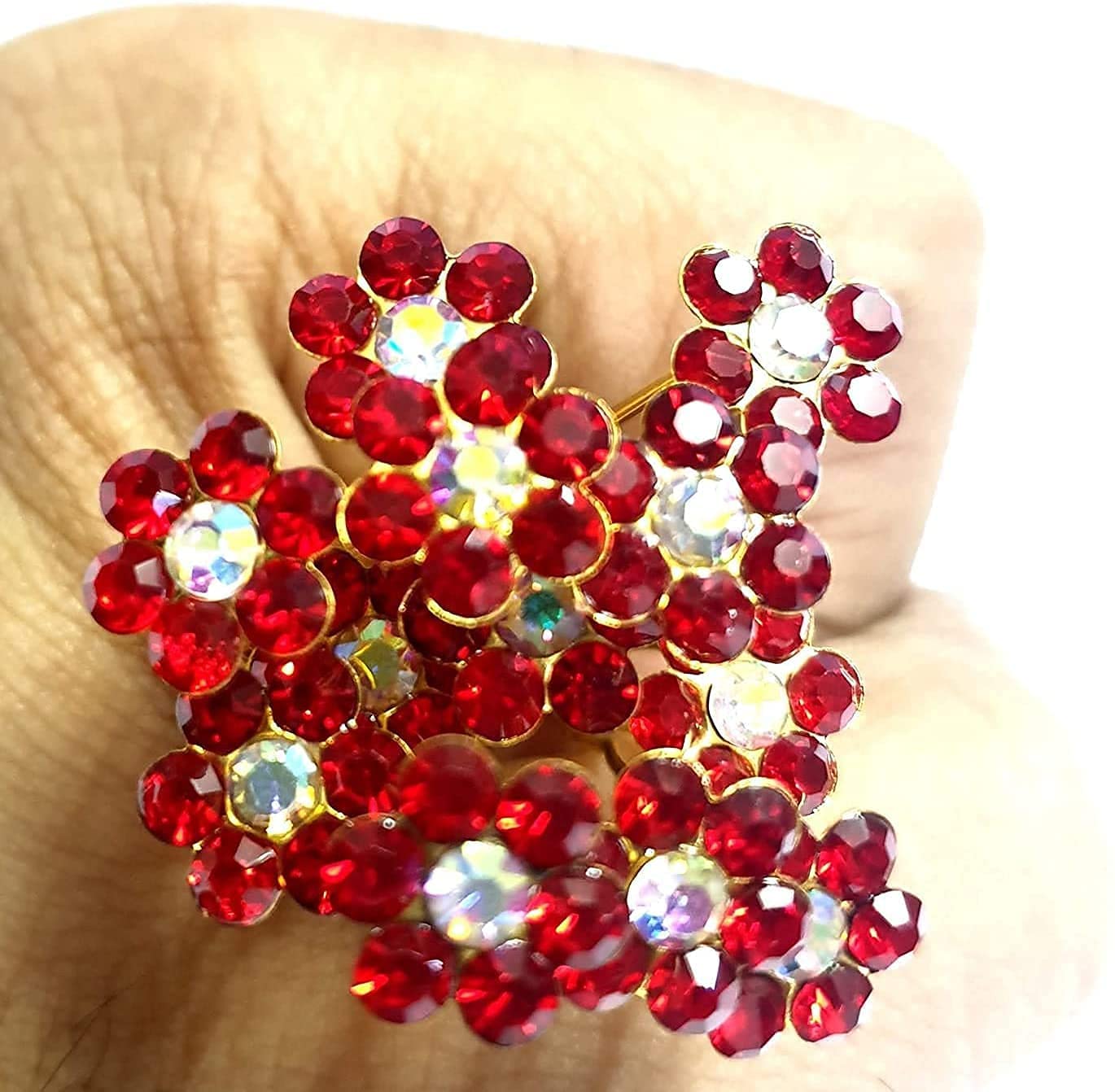 JAINY CREATIONS Hair Bun Pin Accessories/Fancy Red Juda Pins for Women and Girls (12Pcs Red Rhinestone) (B0B6323R6J) Amazon Price History, Amazon Price Tracker