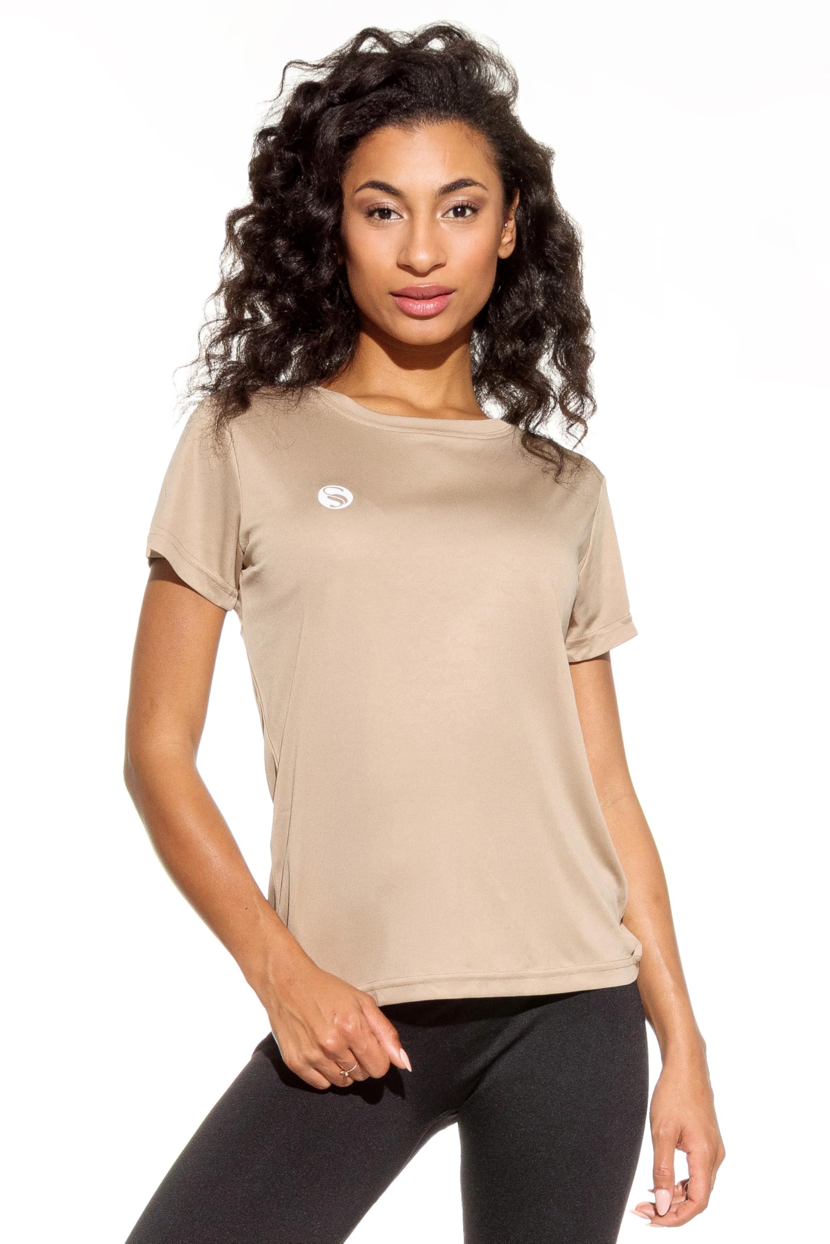 Wayleb Sportshirt voor dames, V-hals, korte mouwen, ademend, functioneel shirt, losse basic workout, bovendeel met ventilatiegaten, voor fitness, hardlopen, yoga, zomer T-shirt, Rode Wijn, 3XL