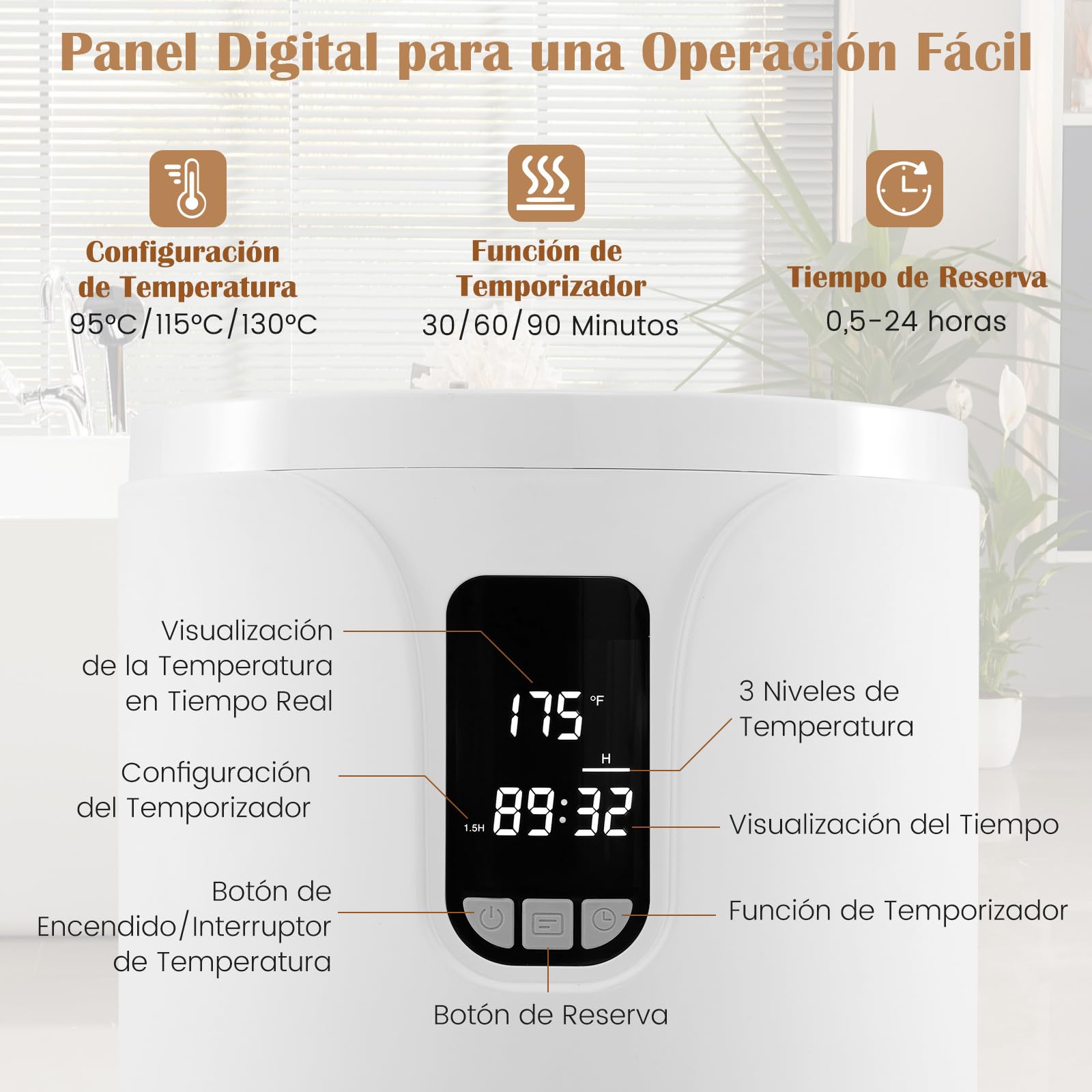 COSTWAY 20L Cubo Calientatoallas con Luz LED, Calentador de Toallas para Baño con Temporizador de 0,5-24H, Calentamiento de 30/60/90 Min, Bloqueo Infantil, Calentador de Mantas para Mantas, Pijamas