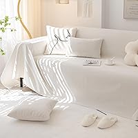 Vista 8 de Funda de sofá para sofá de 2 cojines, apta para mascotas, resistente al agua, antiarañazos, protector de muebles seccional en forma de L, funda