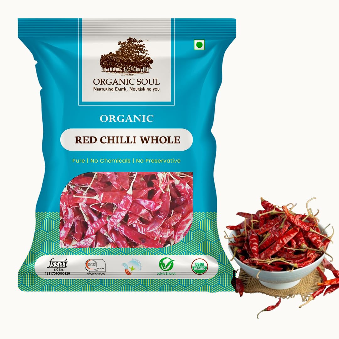 Organic Sabut Tikha Lal Mirch 100gm, Whole Red Chili/Organic Certified (B08CXZL24R) Amazon Price History, Amazon Price Tracker
