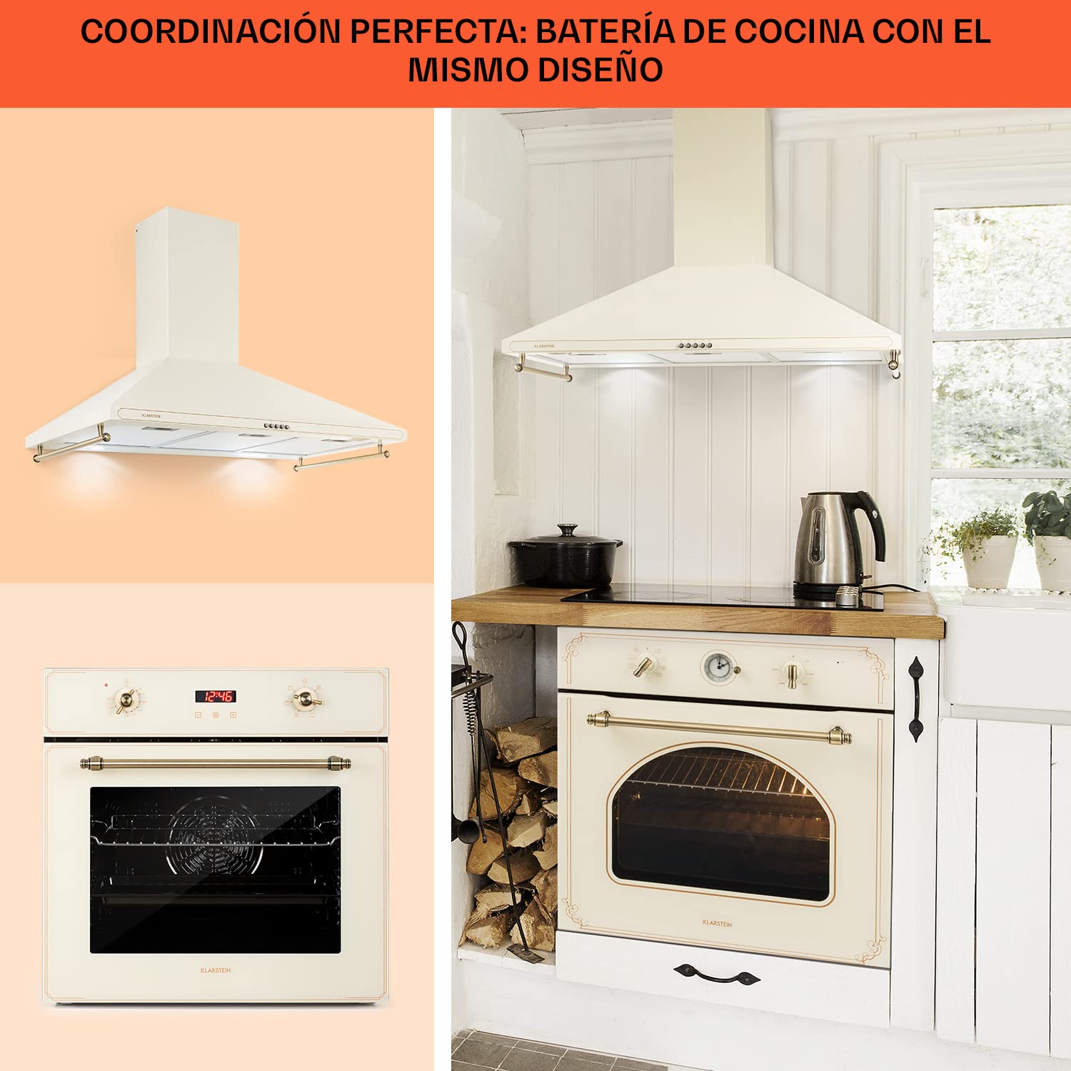 Klarstein Campana Extractora 90 cm, Extractor Cocina para Pared con Filtro Aluminio Antigrasa para Lavavajillas, Flujo Aire 645m³/h, Luces LEDs, Campanas de Cocina, Extractores con Montaje de Pared