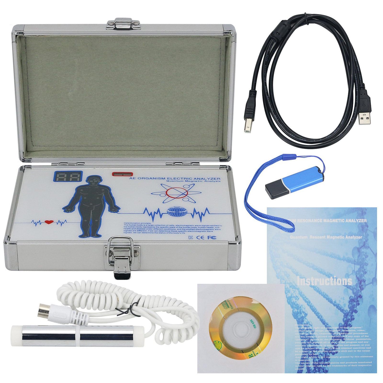 Quantum Resonance Magnetic Analyzer - 52 raporty, Quantum Magnetic Health Analyzer z obsługą wielu języków i dynamiczną analizą 3D, szybki i dokładny test zdrowia fizycznego