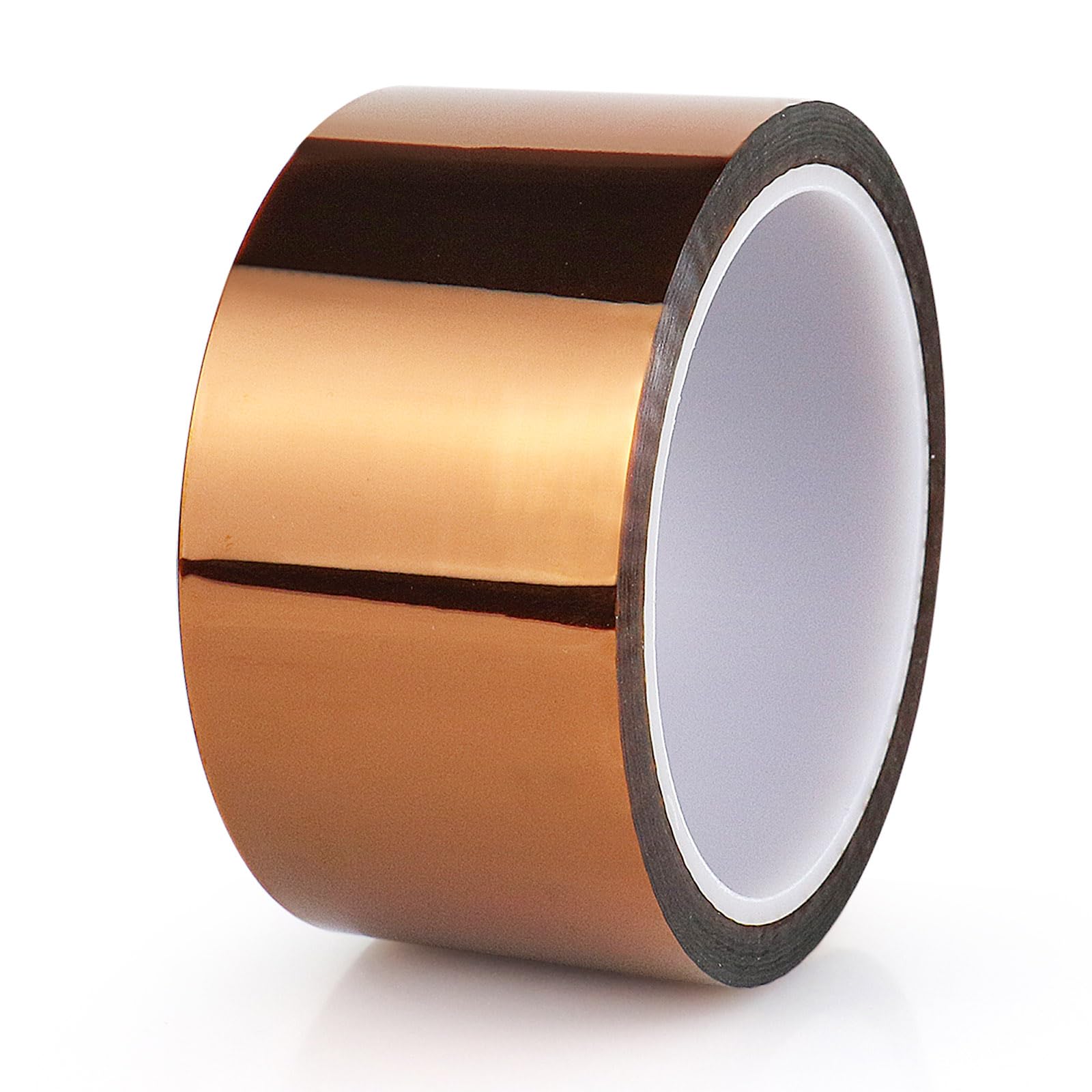 BOMEI PACK 1 Roll Polyimide Tape 50mm x 33m Heat Resistant Sublimation transfer Tape Printing 3D printer Masking Electric PCB Shielding High Temperature Tape 2 Inch