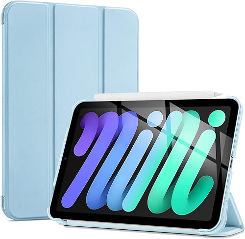 Miniatura 73 de ProCase Funda inteligente para iPad mini 7 A17 Pro 2024/iPad Mini 6 2021 8.3 pulgadas iPad mini 7ª/6ª generación, cubierta trasera dura para iPad