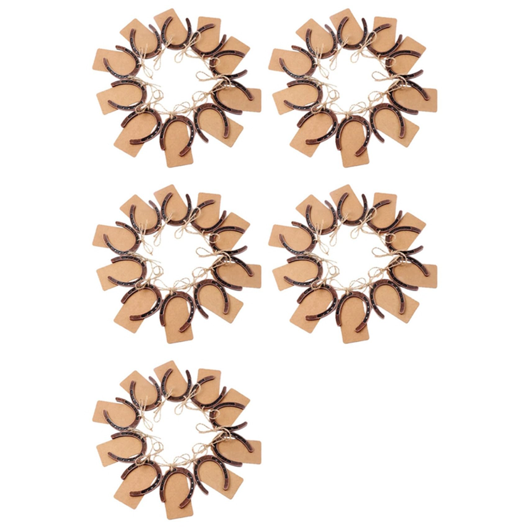 Vjsujehgy 50Pcs Good Lucky Horseshoe Card Wedding Favors with Tags Rustic Horseshoe Gifts for Vintage Wedding Party Decor