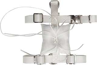 Croci Ceremony Hundegeschirr für Eheringe, H-Geschirr mit Ringkissen, verstellbar, Größe S/38-54 cm product image