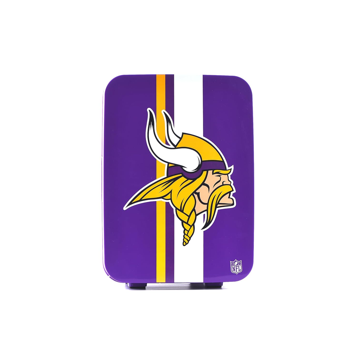 Ukonic NFL Minnesota Vikings 15-Can Mini Fridge 10L – AC/DC Powered, Official Team Colors & Logo, Portable Cooler for Tailgates, Home, Office, or Car