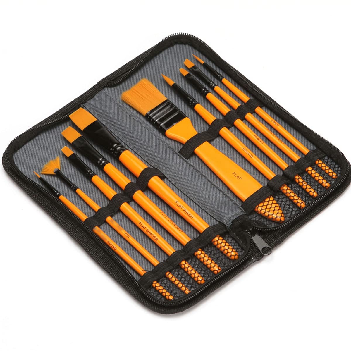 Künstlerfarbe Pinsel Set, 10 Verschiedene Größen Pinsel Pinsel geeignet for Acryl Aquarell Öl und Gouache Malerei Pinseleinsatz for Kinder und Erwachsene