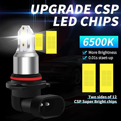 Miniatura 5 de ZEBANERT Combo de bombillas LED para Ford F150 2015 2016 2017 2018 2019 2020 2021 2022, 9005 bombillas de luz alta H11 de haz bajo 6000 K, color