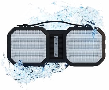 Portable Waterproof Bluetooth Speaker with FM Radio, IPX5, Party Speaker