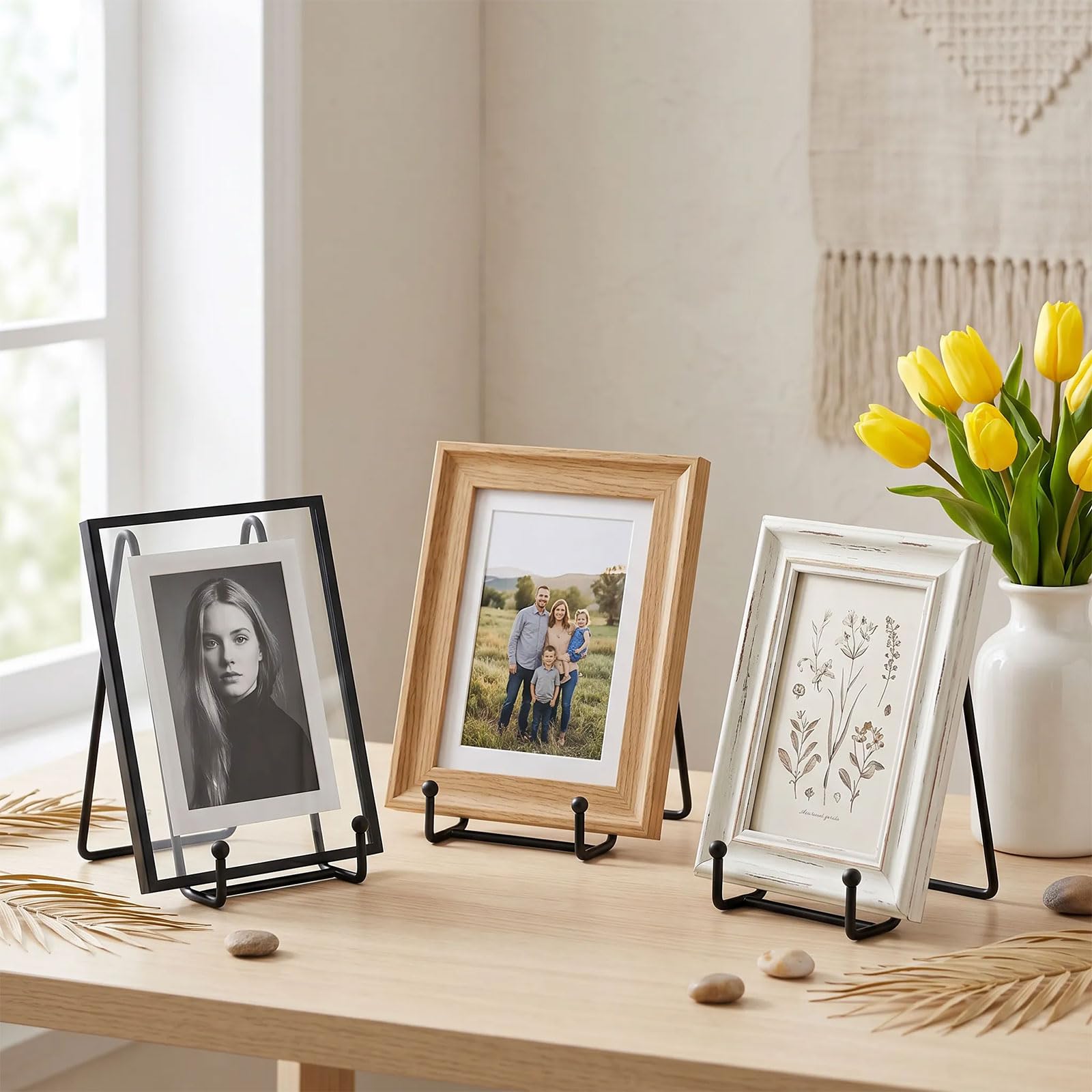 12 Stück 15,2 cm Präsentationsständer Tellerhalter Metallrahmen Display Staffelei für Bild Heimdekoration Stabiler Multifunktionaler Tellerständer Display Ständer Tellerhalter für Foto Dekorative