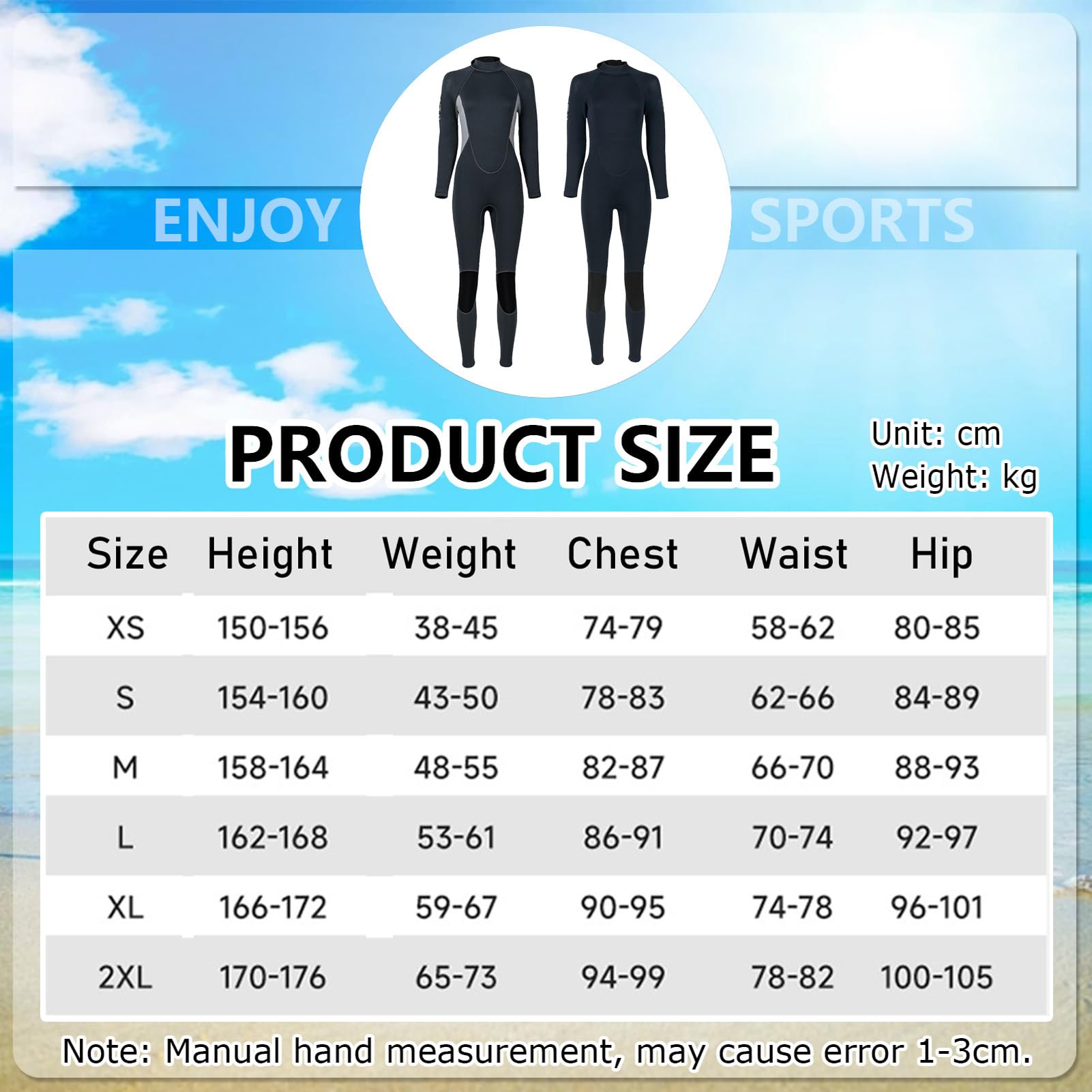 Traje De Neopreno De 3 Mm para Mujer con Cremallera En La Parte Posterior, Traje De Buceo De Una Pieza, Cálido Y Anti Medusas para Surf, Esnórquel Y Natación.
