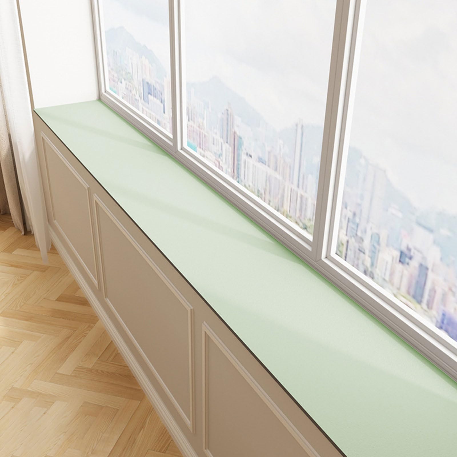 UZAMIRLEX Window Sill Mat, Cuttable Diatomaceous Earth Window Sill Mat Multicolor Multiple Sizes(Green,10 * 200cm)
