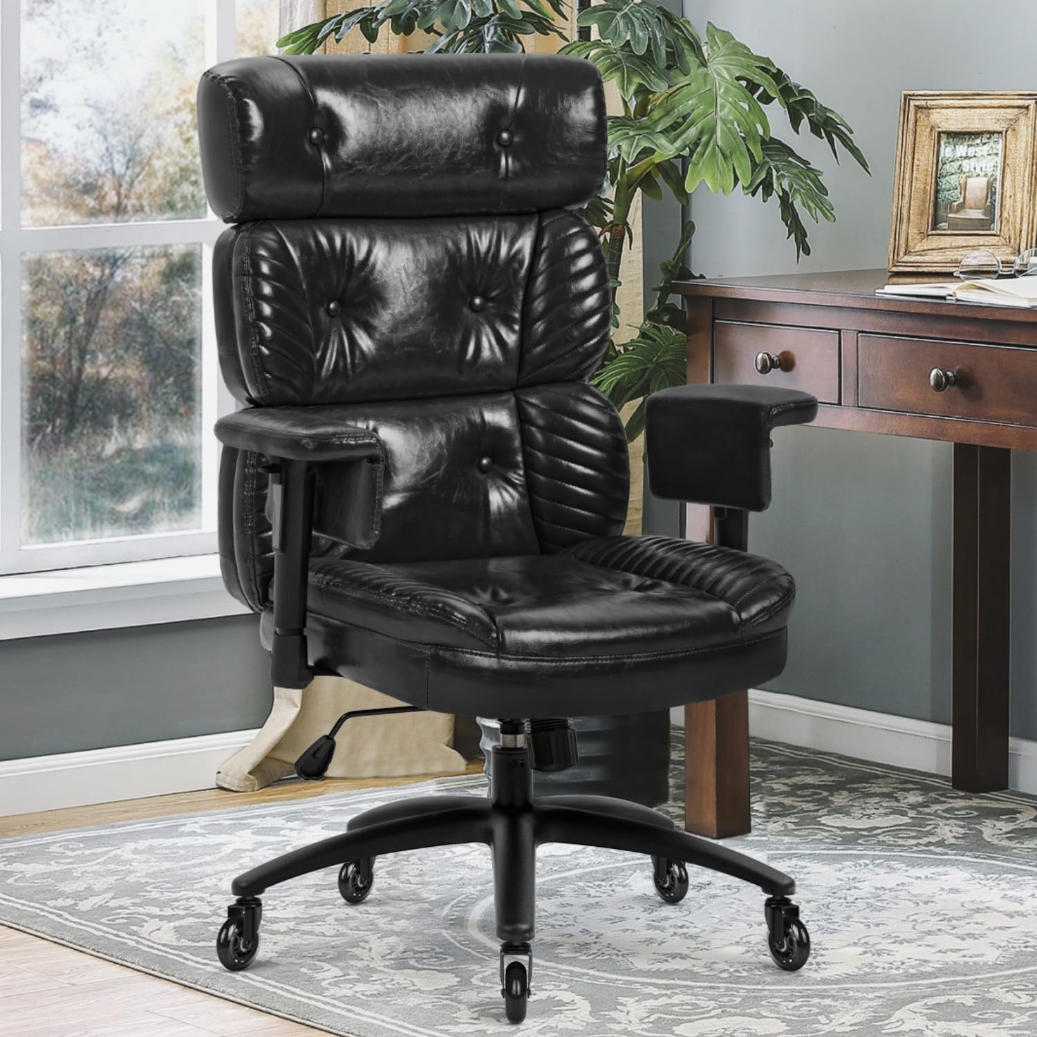 YAMASORO Ergonomic Executive Office Chair High Back Computer Desk Chair with Wheels