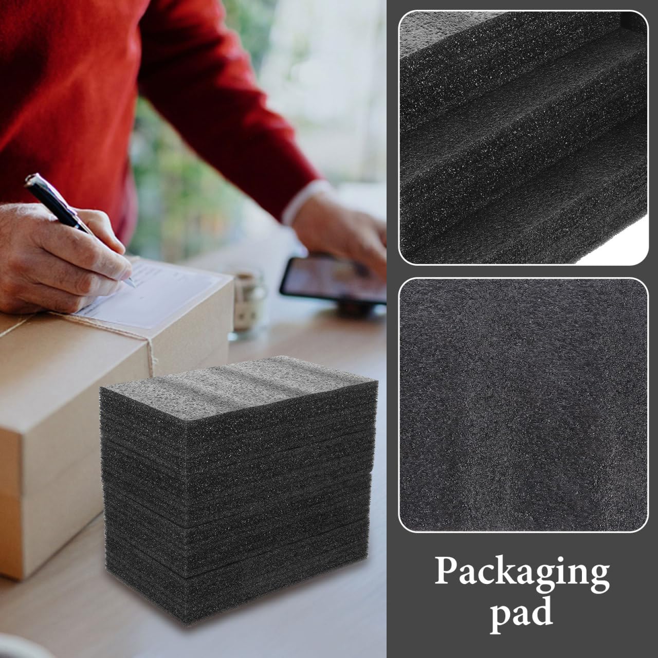 Angoily 4 Inserciones De Espuma Para Embalaje 9.84X5.90X1.96In Kit De Revestimiento De Embalaje Multiusos Almohadilla De Espuma Protectora Reutilizable Para Envíos Y Manualidades
