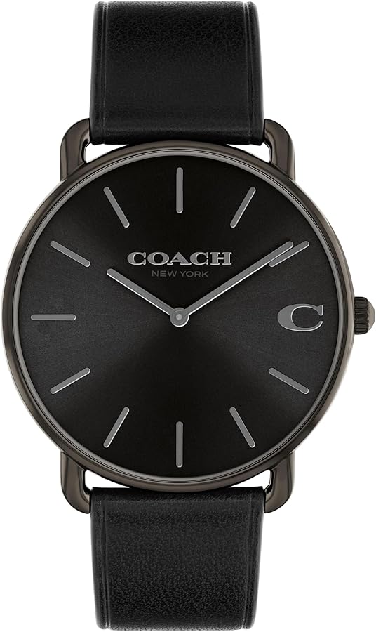 Amazon.co.jp: [COACH]腕時計 メンズ ELLIOT 黒文字盤 レザーベルト