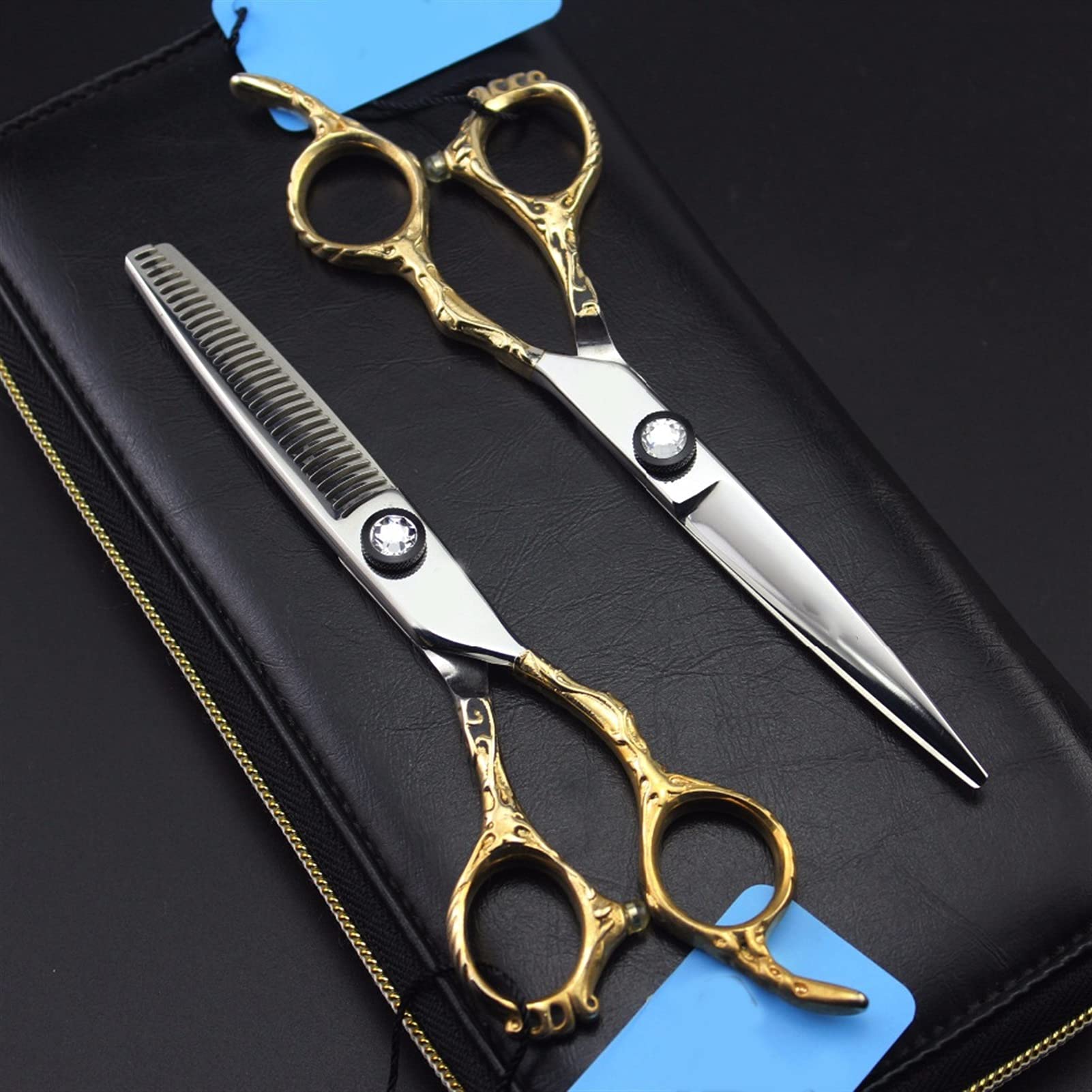 Ciseaux de coiffure professionnels 440C anti fatigue pour coupe nette sans abîmer les pointes