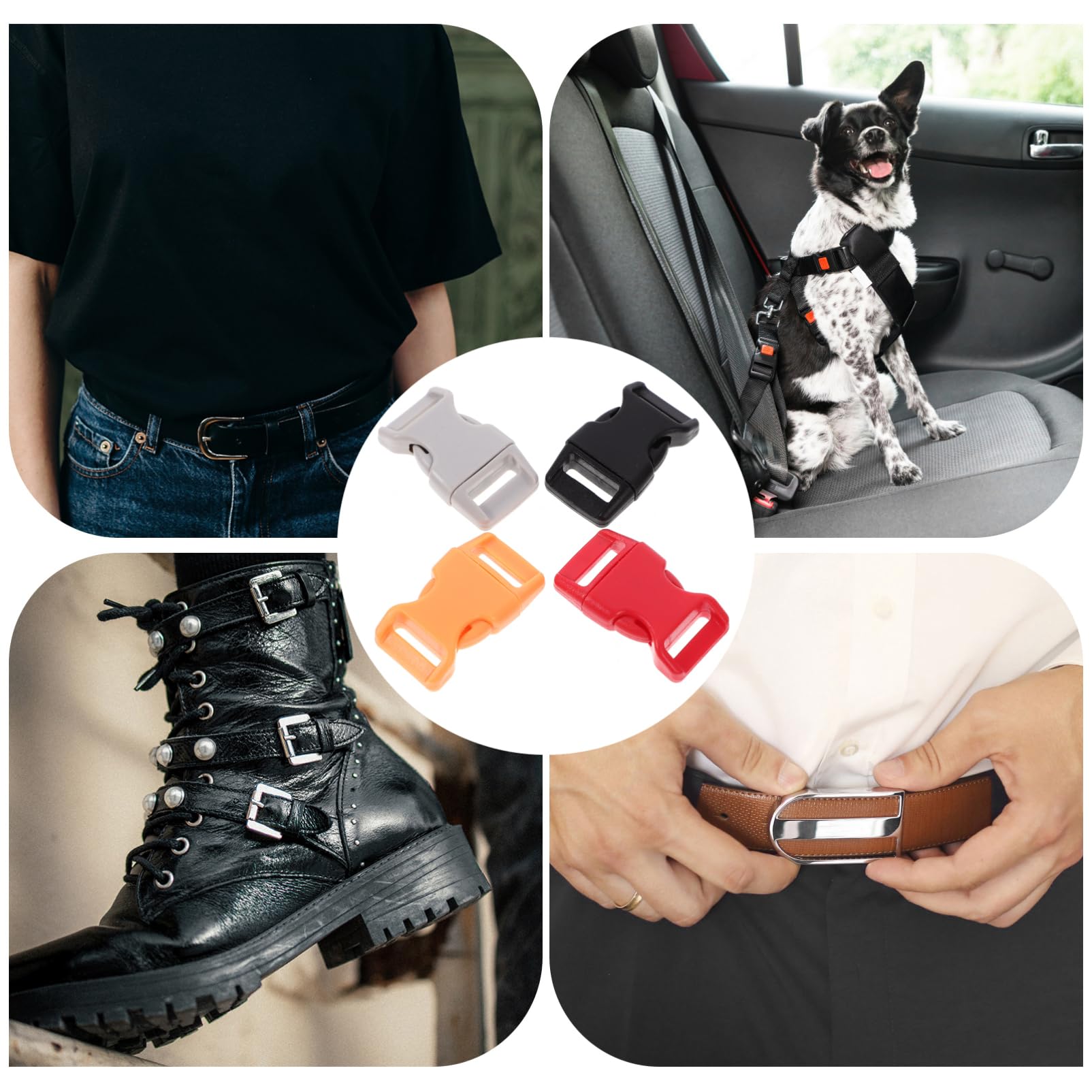 Uonlytech Fibbie Colorate Da Accessori Per Braccialetti E Cinghie Facile Utilizzo Per Hobby Creativi E Riparazioni Sgancio Laterale Pratico E Resistente Per