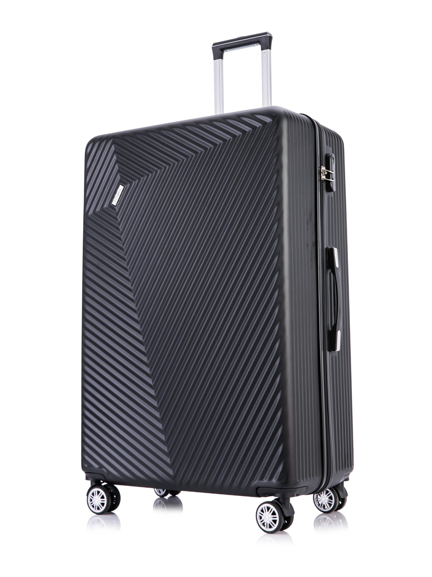 Medium Suitcase 4 Wheel Lightweight Luggage Hard Shell ABS Travel Case Hold Check in Fits 15kg - 20kg Medium Size + 3 Digit Lock + Telescopic Handle 67 Litre Capacity